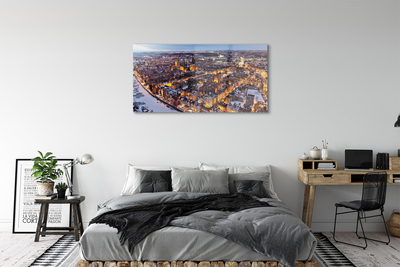 Acrylic print River panorama gdansk winter