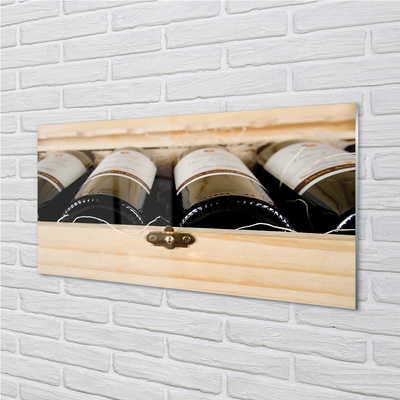 Acrylic print Wine bottles in a box