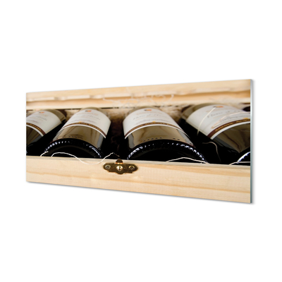 Acrylic print Wine bottles in a box