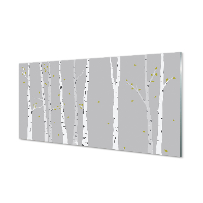 Acrylic print Birch illustration