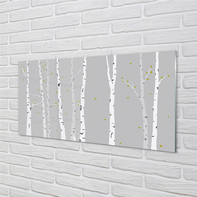 Acrylic print Birch illustration