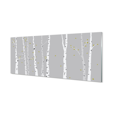 Acrylic print Birch illustration