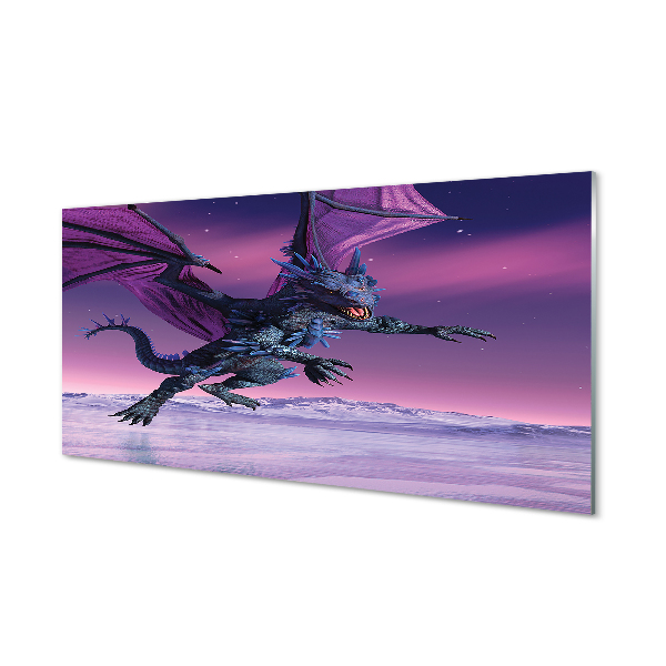 Acrylic print Dragon colorful sky