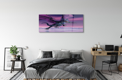 Acrylic print Dragon colorful sky