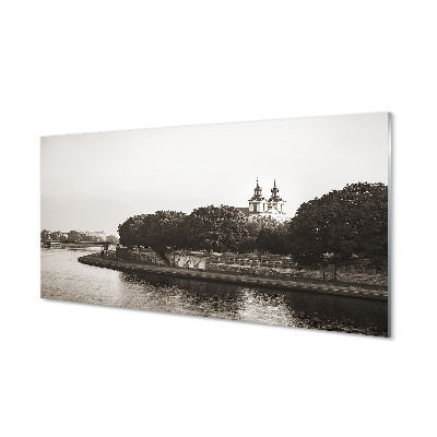 Acrylic print River bridge krakow