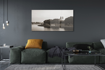 Acrylic print River bridge krakow