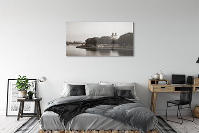 Acrylic print River bridge krakow