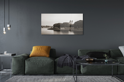 Acrylic print River bridge krakow