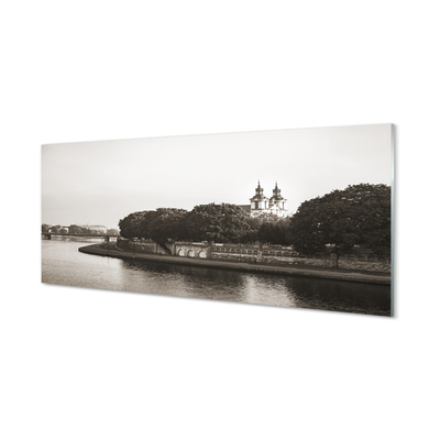 Acrylic print River bridge krakow