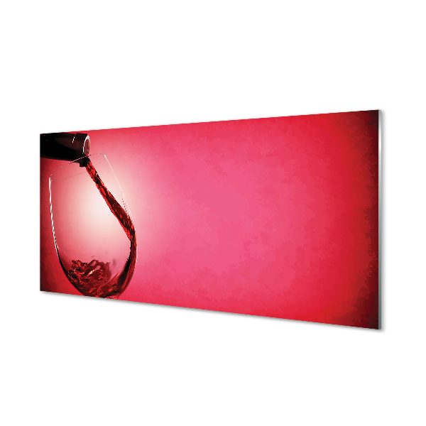 Acrylic print Red glass background on the left side