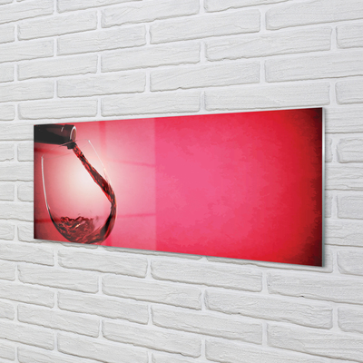 Acrylic print Red glass background on the left side