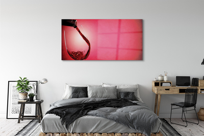 Acrylic print Red glass background on the left side