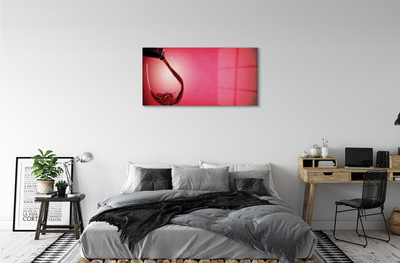 Acrylic print Red glass background on the left side