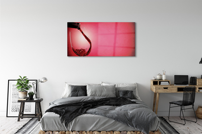 Acrylic print Red glass background on the left side