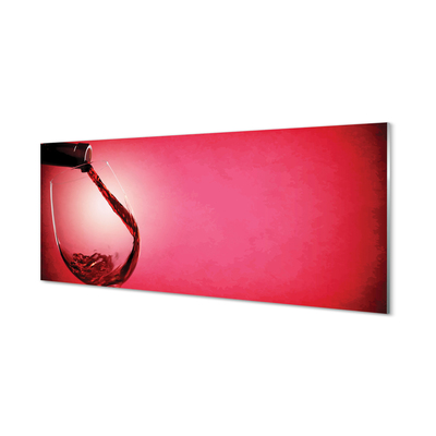 Acrylic print Red glass background on the left side