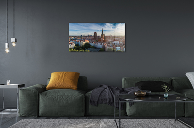 Acrylic print Church gdansk panorama