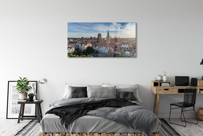 Acrylic print Church gdansk panorama