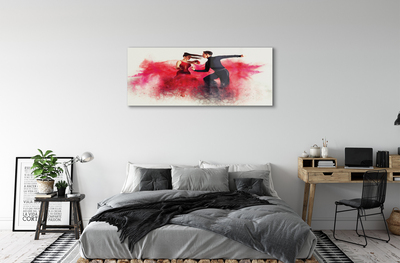 Acrylic print Red smoke people
