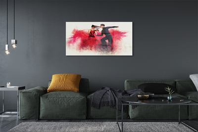 Acrylic print Red smoke people