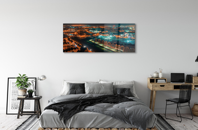 Acrylic print Night panorama gdansk river