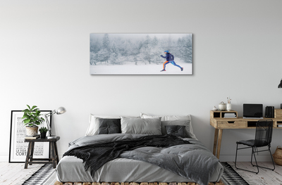 Acrylic print Forest winter snowman