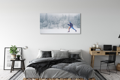 Acrylic print Forest winter snowman