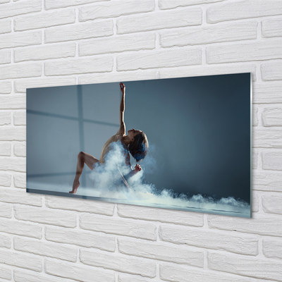 Acrylic print Woman dancing smoke