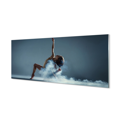 Acrylic print Woman dancing smoke