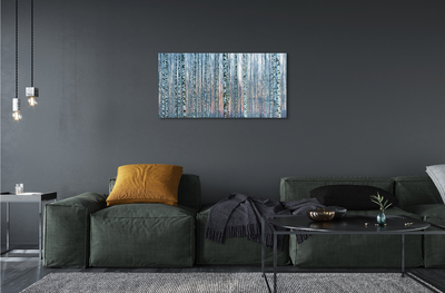 Acrylic print Sunset the birch forest