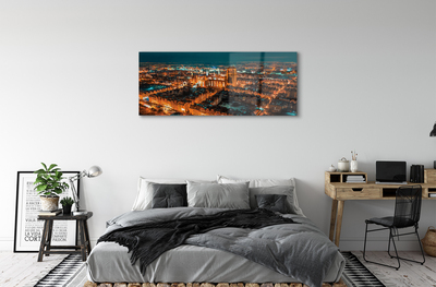 Acrylic print Night of the church gdansk panorama