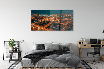 Acrylic print Night of the church gdansk panorama