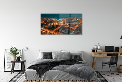 Acrylic print Night of the church gdansk panorama