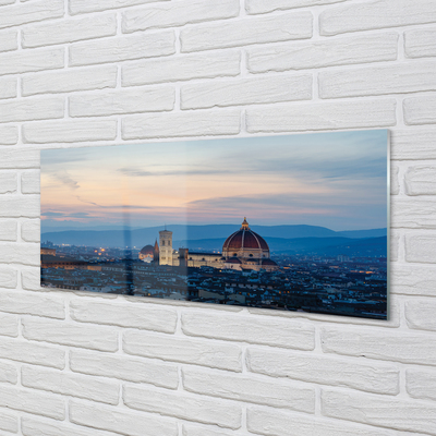 Acrylic print Italy cathedral panoramic night
