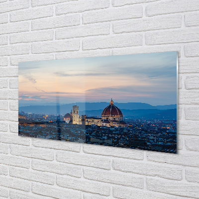 Acrylic print Italy cathedral panoramic night