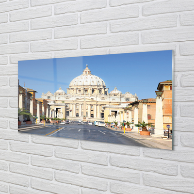 Acrylic print Rome streets building cathedral