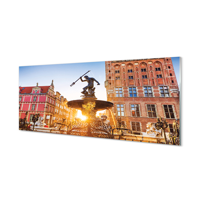 Acrylic print Gdansk memorial fountain