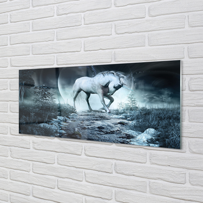 Acrylic print Forest unicorn moon