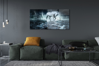 Acrylic print Forest unicorn moon