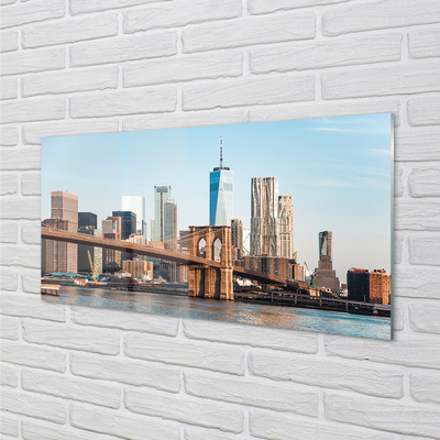 Acrylic print Panorama river bridge