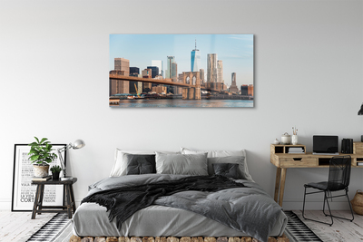 Acrylic print Panorama river bridge