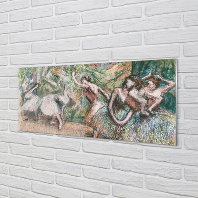 Acrylic print Sketch of a woman dancing forest