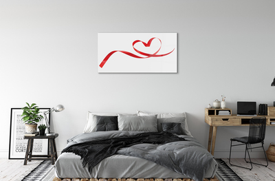 Acrylic print Heart ribbon