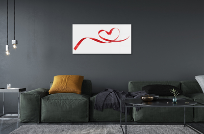 Acrylic print Heart ribbon