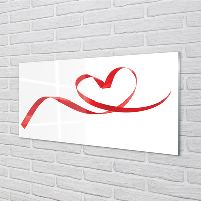 Acrylic print Heart ribbon