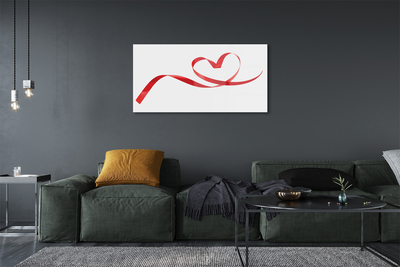 Acrylic print Heart ribbon