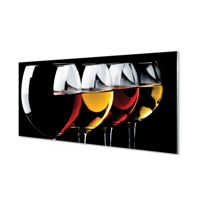 Acrylic print Glasses black background