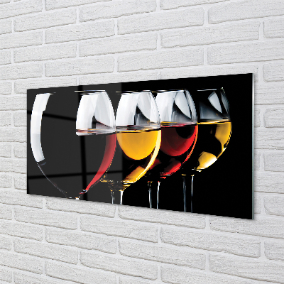 Acrylic print Glasses black background