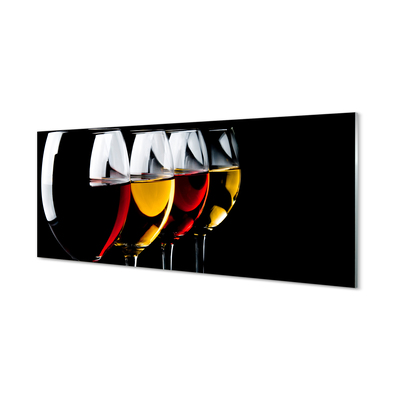 Acrylic print Glasses black background