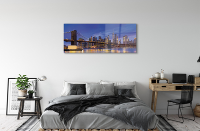 Acrylic print Sunset panorama of the sun bridge