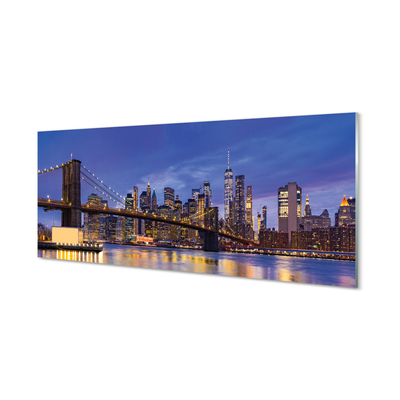 Acrylic print Sunset panorama of the sun bridge